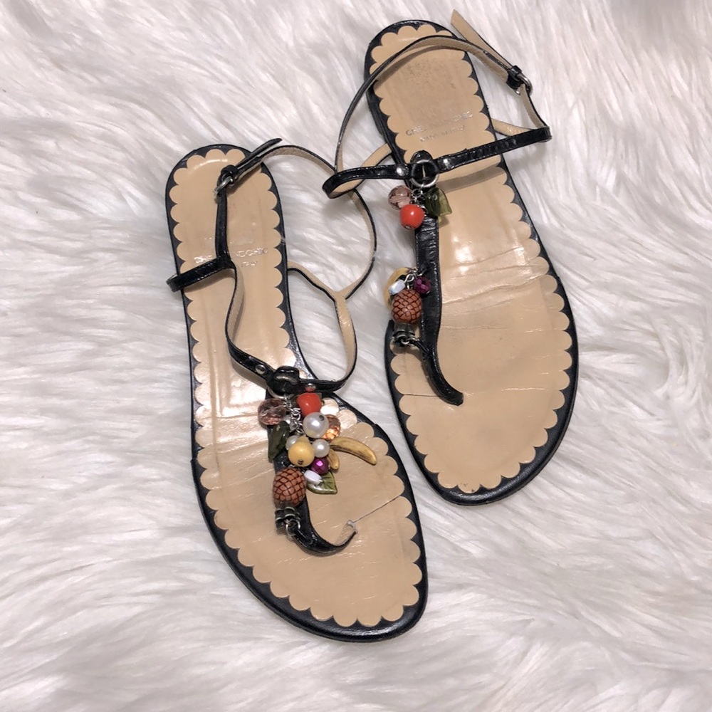 MOSCHINO fruit leather sandals